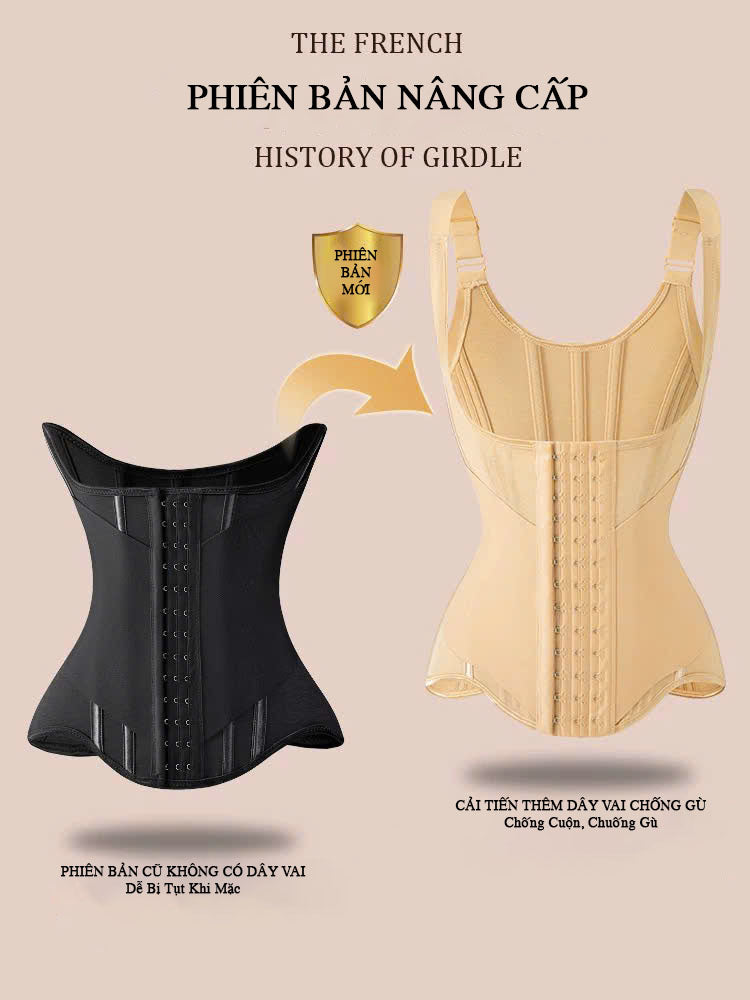 WAIST TRAINER CORSET BODY SHAPER WITH ADJUSTABLE STRAPS