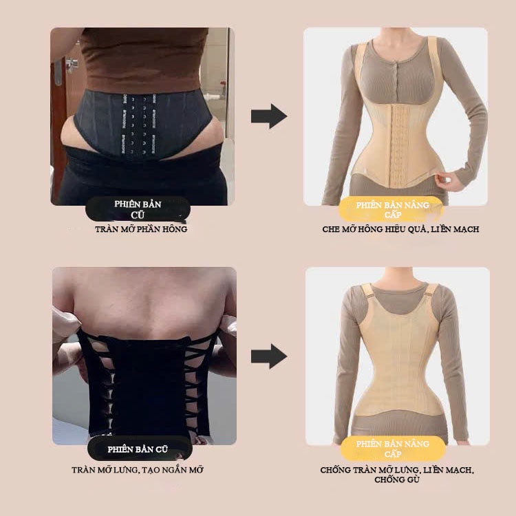 WAIST TRAINER CORSET BODY SHAPER WITH ADJUSTABLE STRAPS