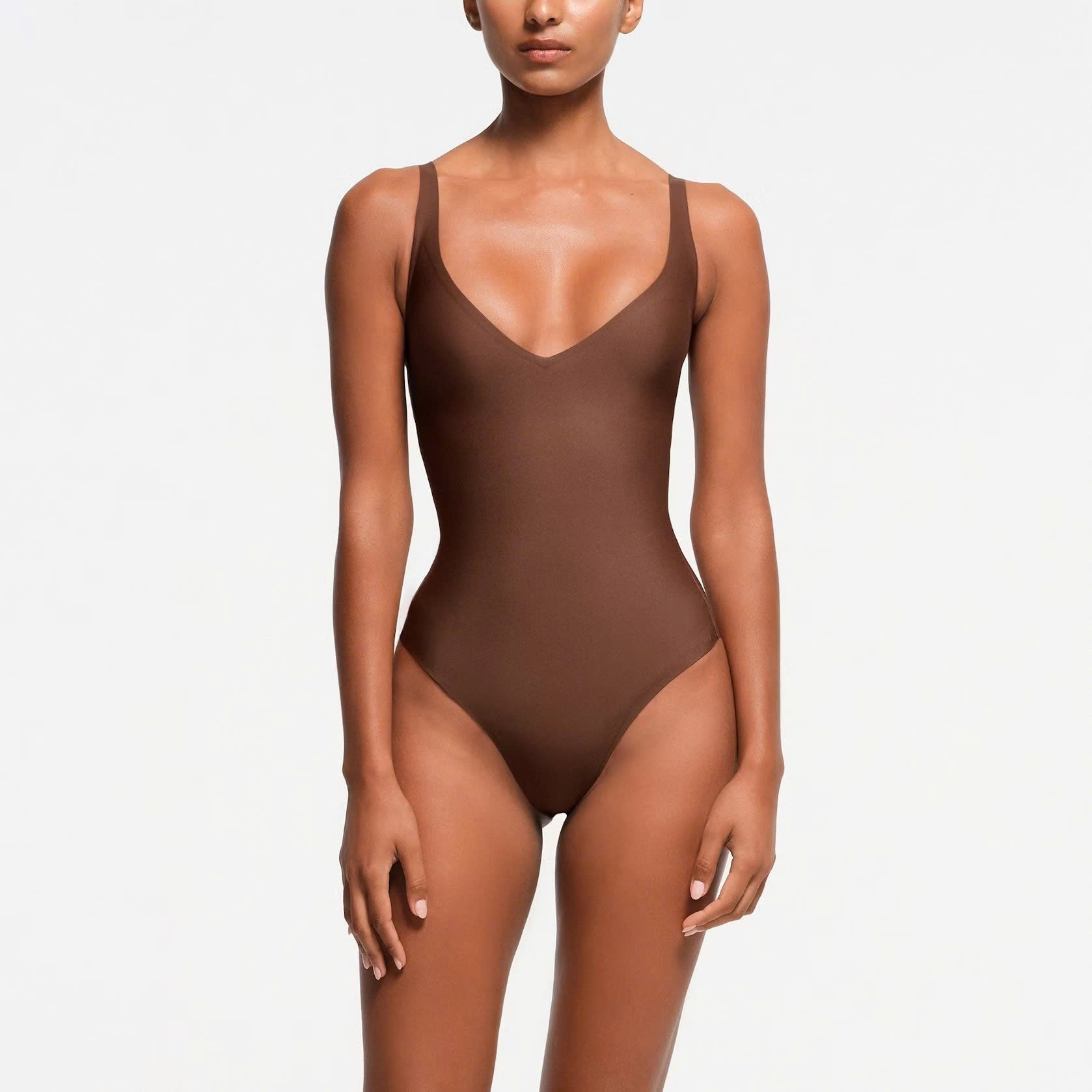CORE SCULPT PLUNGE THONG BODYSUIT