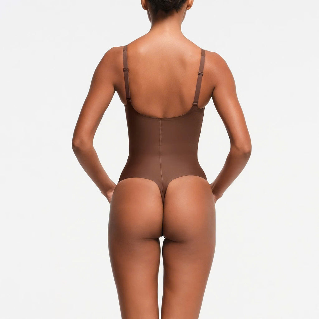 CORE SCULPT PLUNGE THONG BODYSUIT